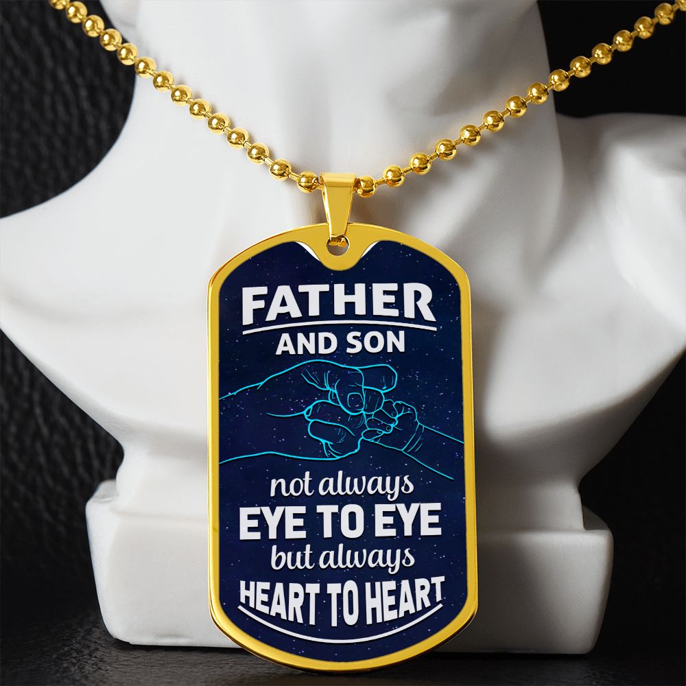 Father and Son Gift | Dog Tag Military Chain style