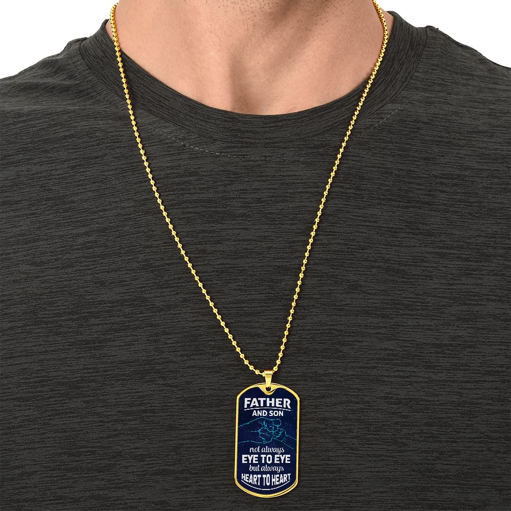 Father and Son Gift | Dog Tag Military Chain style