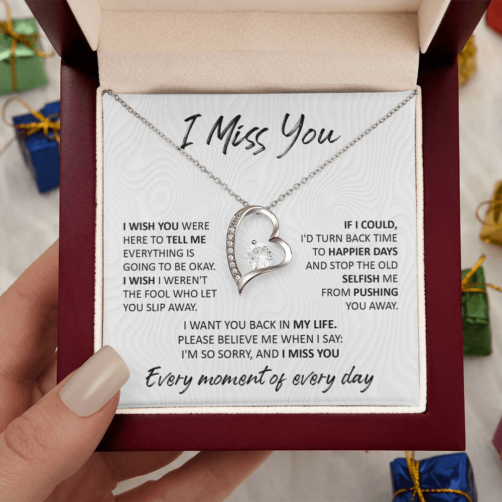 I miss you Forever Love Necklace