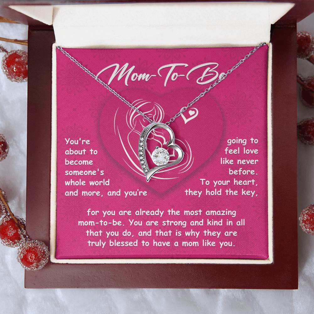 Mom To Be Love Heart Necklace