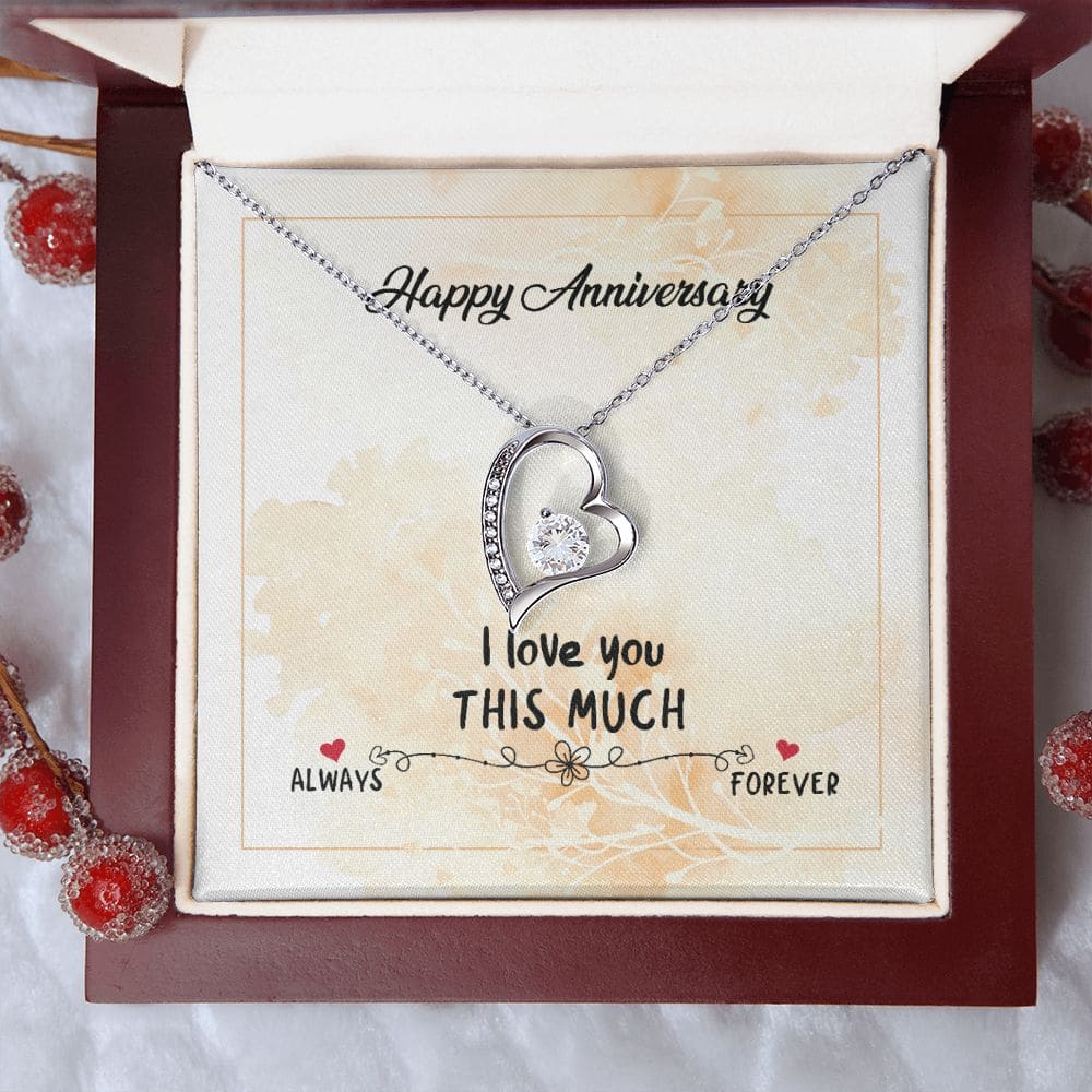 Happy Anniversary, I Love you | Love Heart Necklace