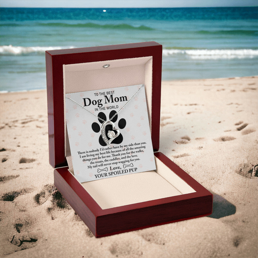 For the Best Dog Mom in the world Forever Love Necklace