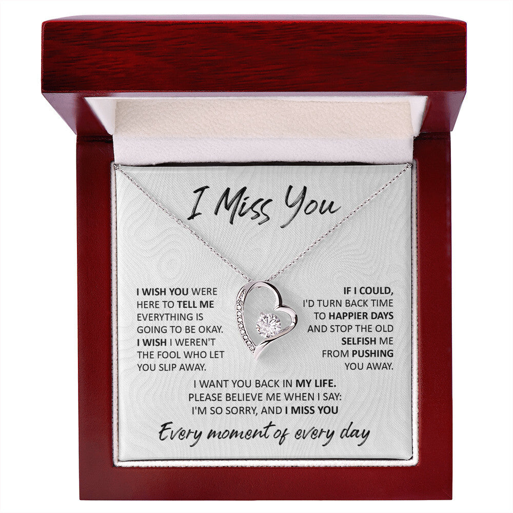I miss you Forever Love Necklace