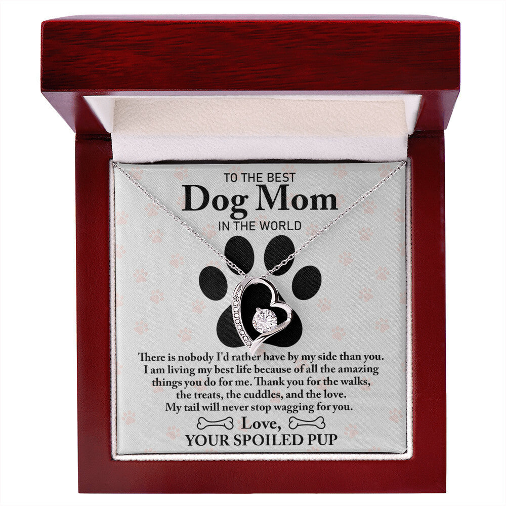 For the Best Dog Mom in the world Forever Love Necklace