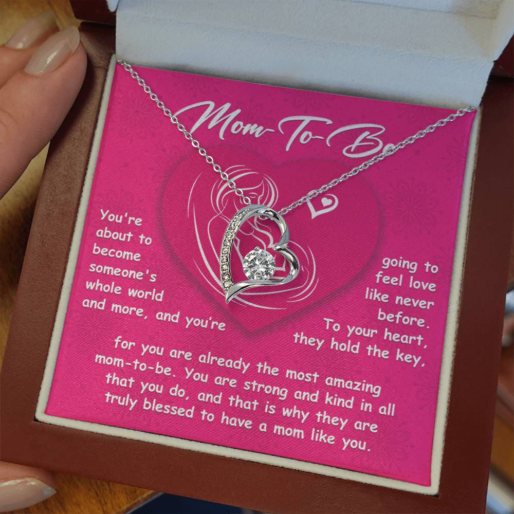 Mom To Be Love Heart Necklace