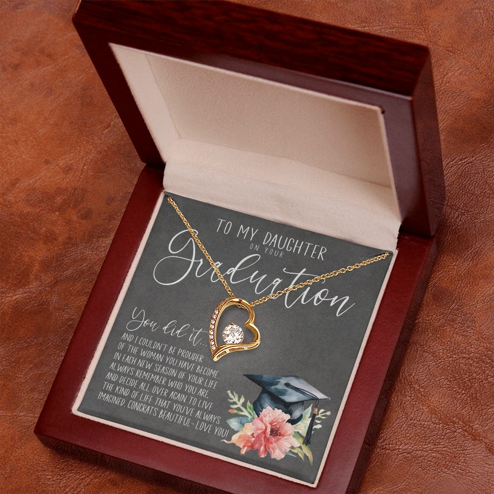 To My daughter on your Graduation | Love Heart Necklace