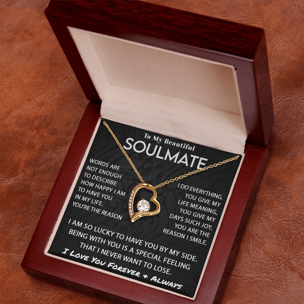 To My Beautiful Soulmate Love Forever | Love Heart Necklace