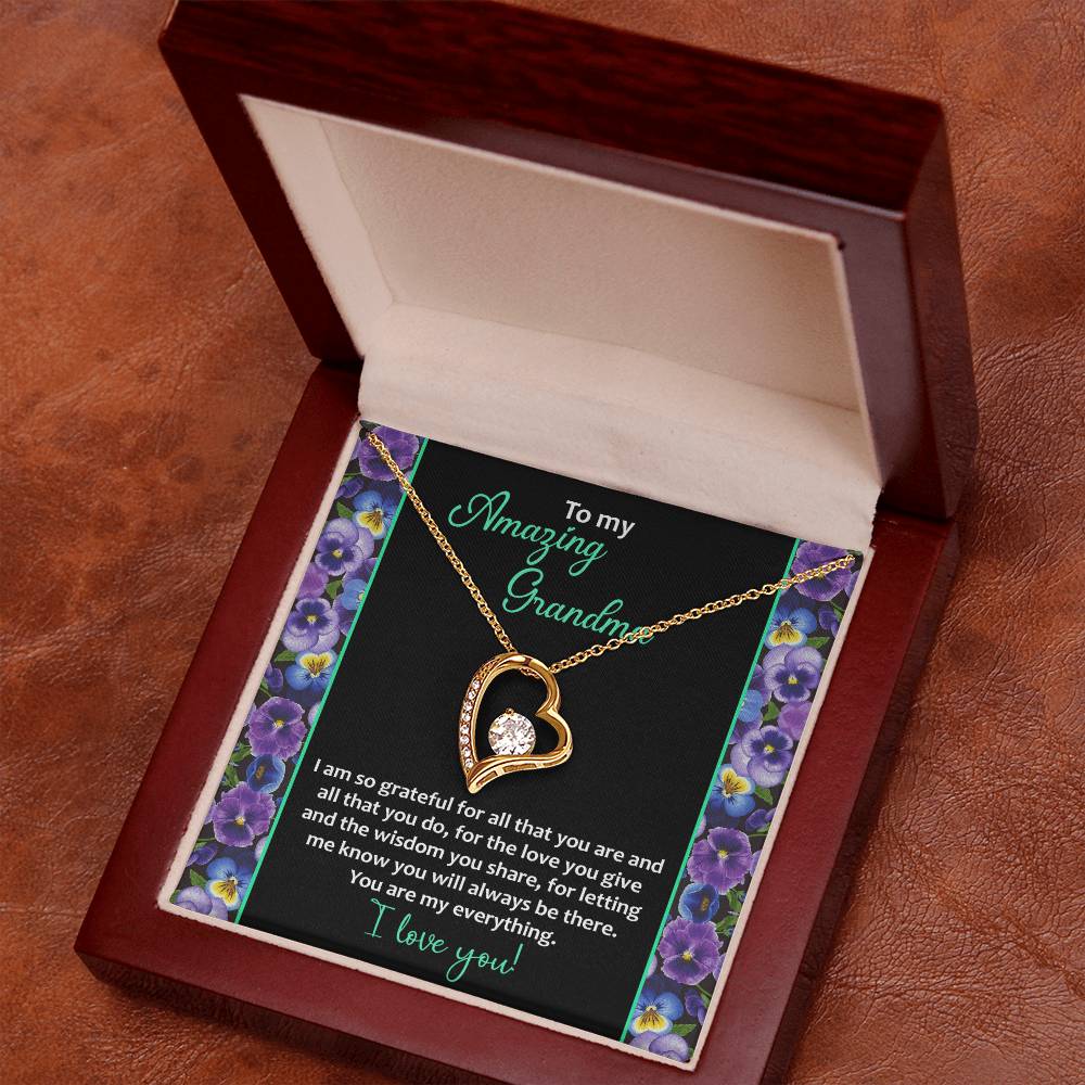 To my Amazing Grandma Love Heart Necklace