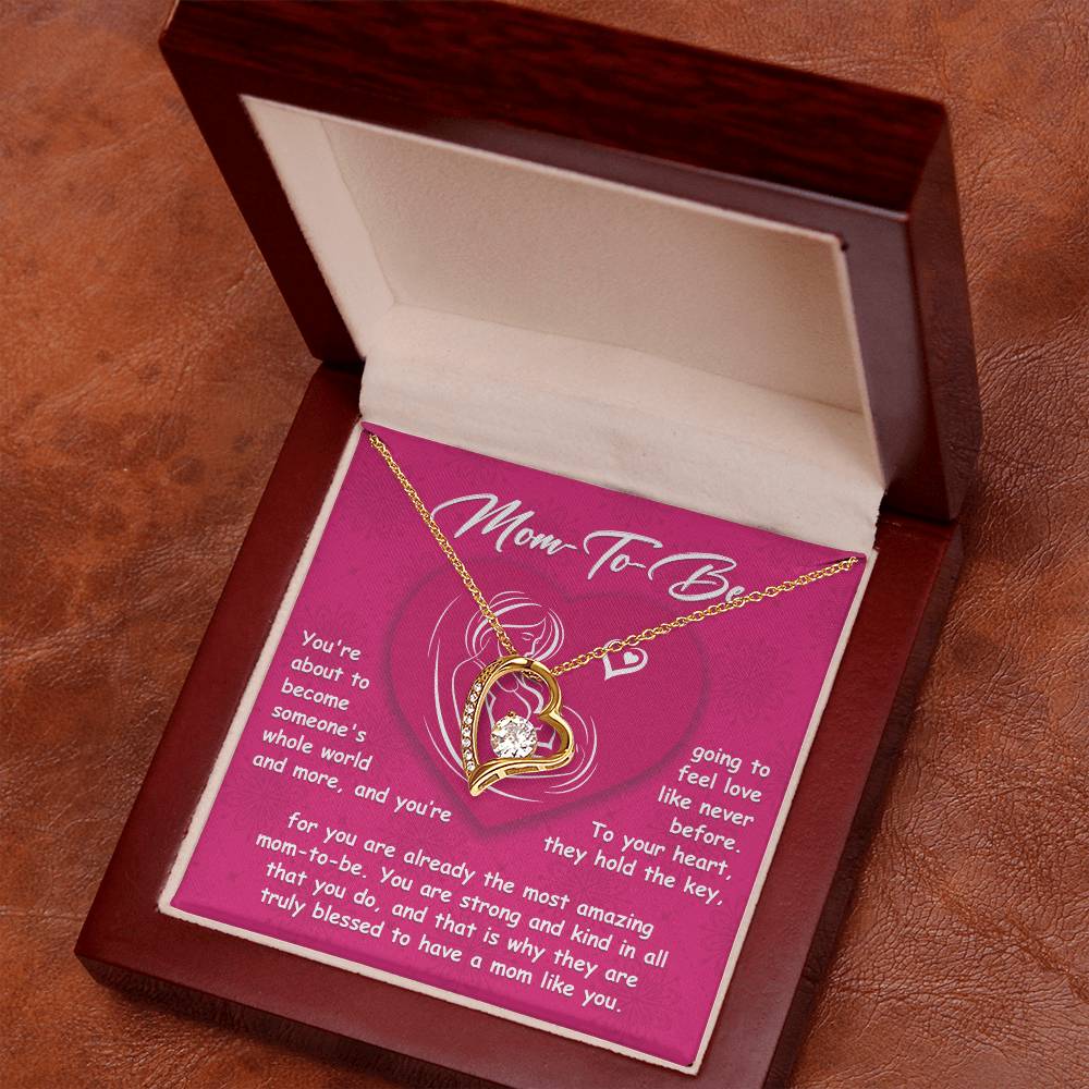 Mom To Be Love Heart Necklace