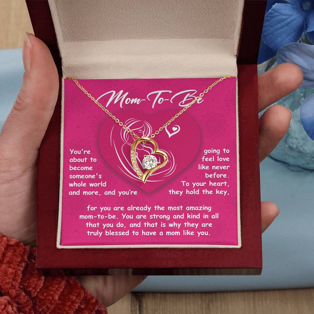 Mom To Be Love Heart Necklace