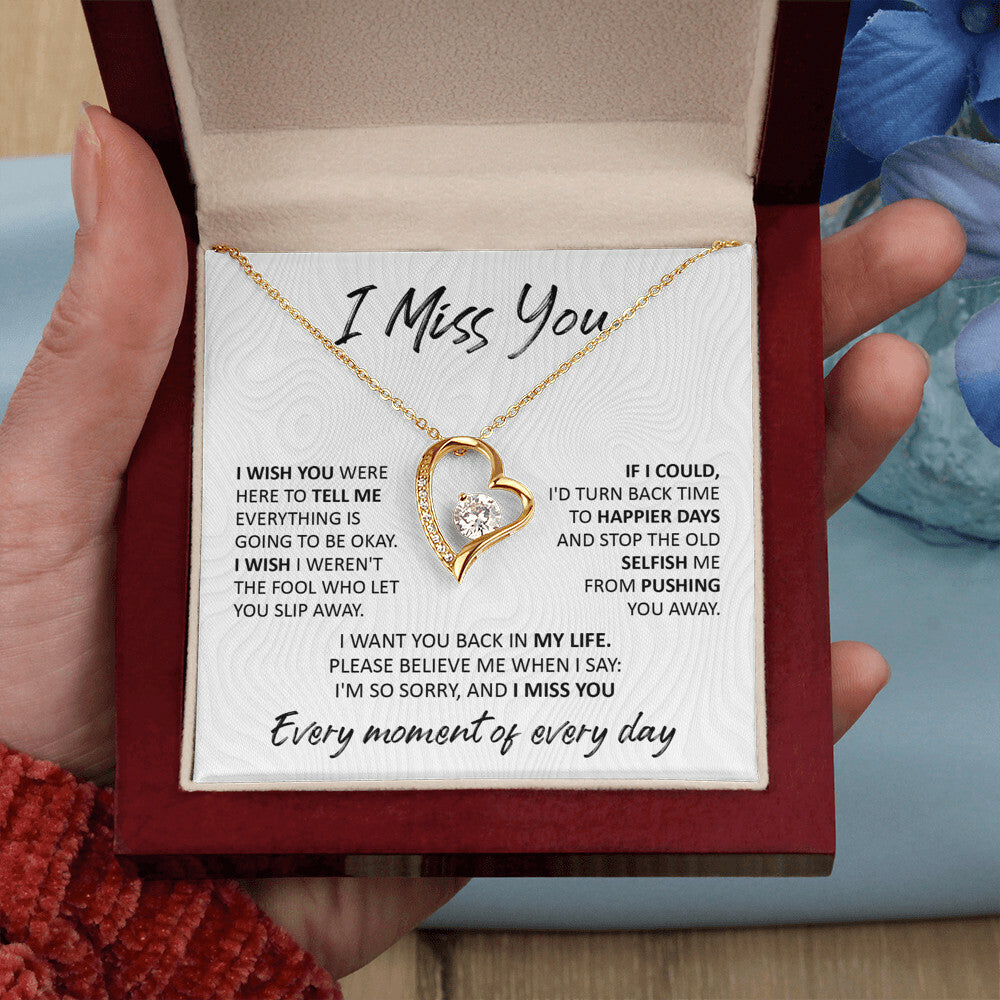 I miss you Forever Love Necklace
