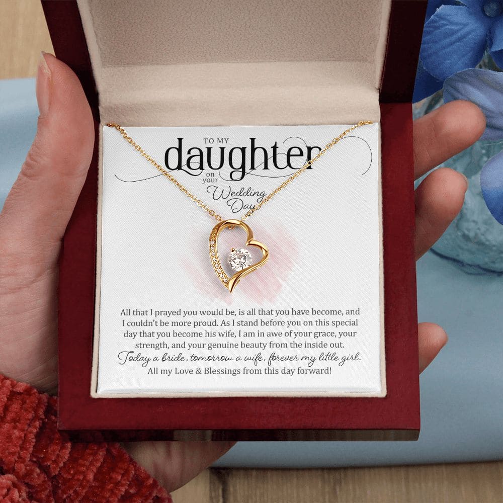 To my daughter on your Wedding Day | Love Heart Necklace