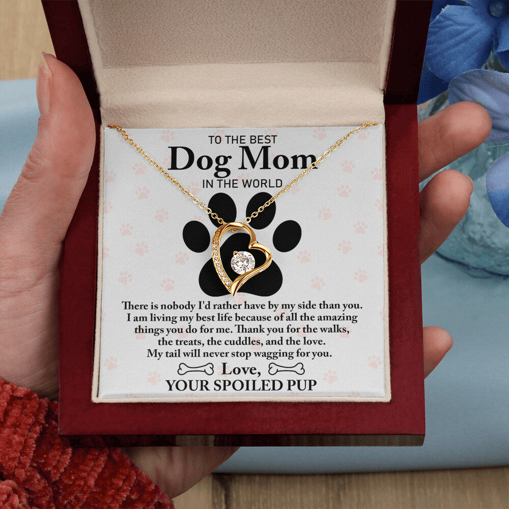 For the Best Dog Mom in the world Forever Love Necklace