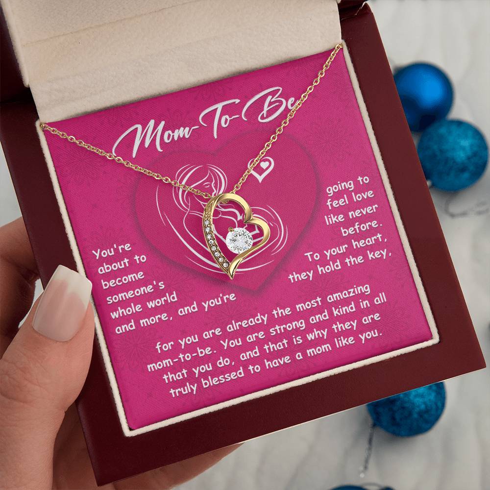 Mom To Be Love Heart Necklace