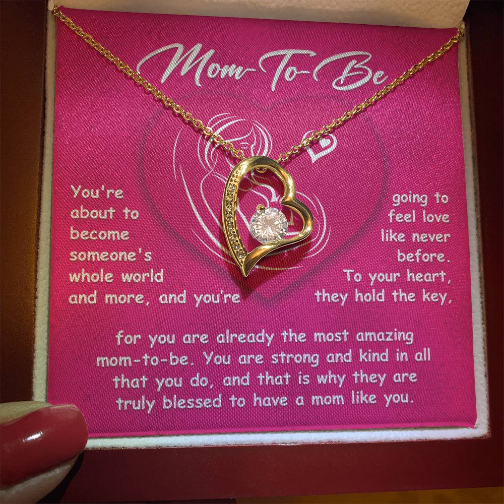 Mom To Be Love Heart Necklace