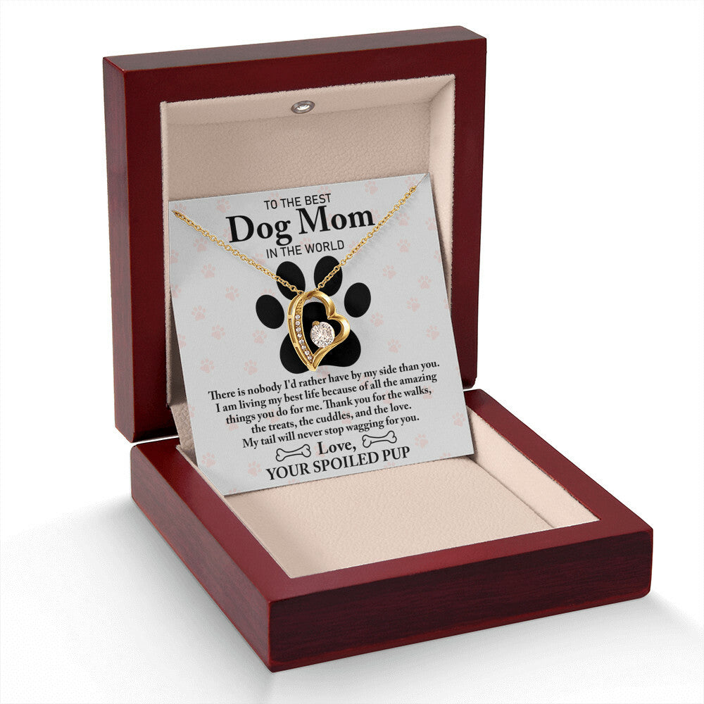 For the Best Dog Mom in the world Forever Love Necklace