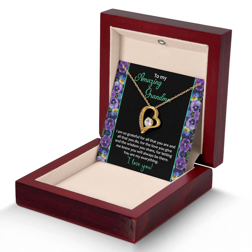 To my Amazing Grandma Love Heart Necklace