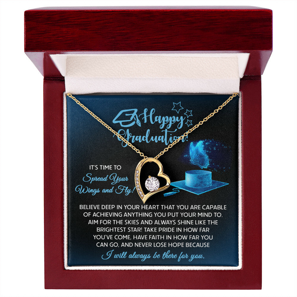 Happy Graduation, Spread Your Wings Necklace