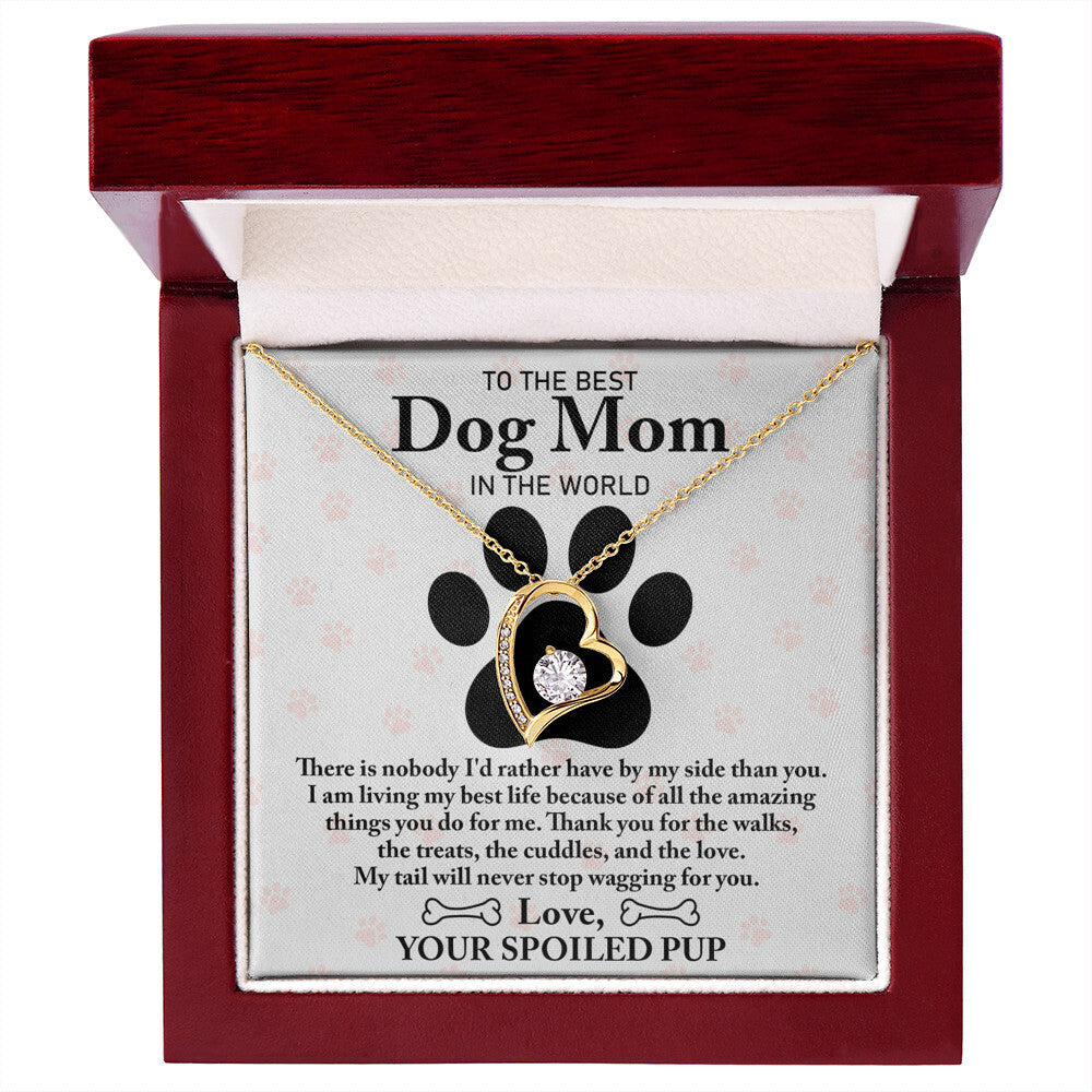 For the Best Dog Mom in the world Forever Love Necklace