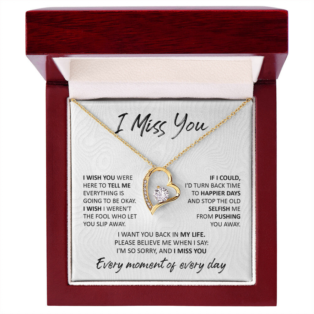 I miss you Forever Love Necklace