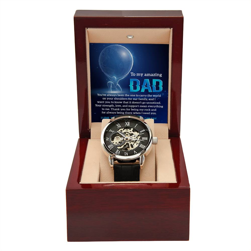 To My Amazing Dad Openwork Watch for Dad
