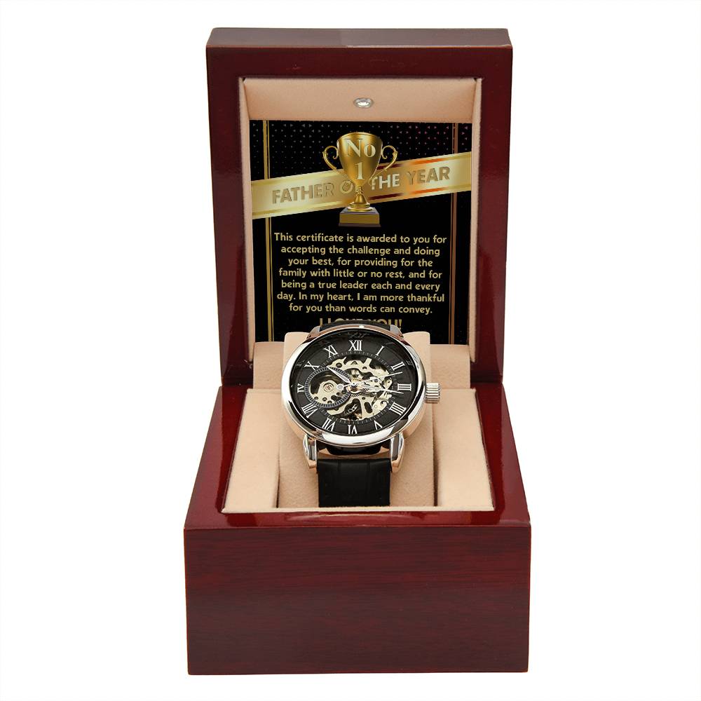Father of the Year Openwork Watch for Dad