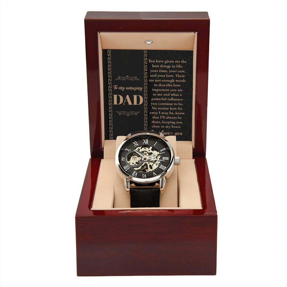 To My amazing Dad Openwork Watch