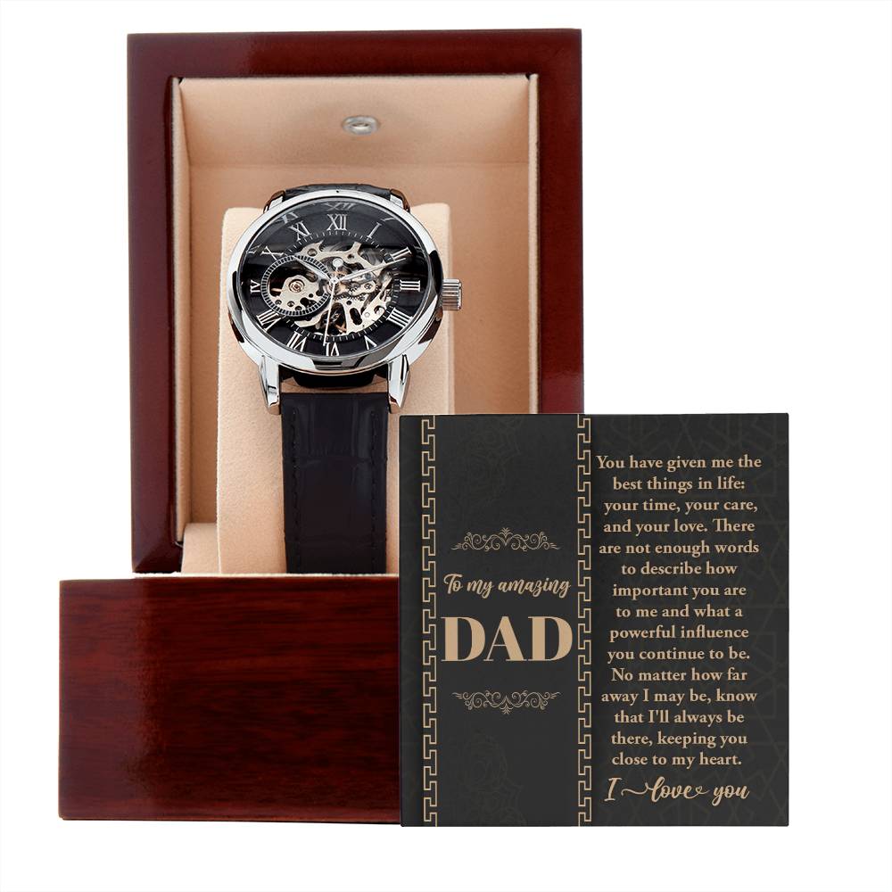 To My amazing Dad Openwork Watch