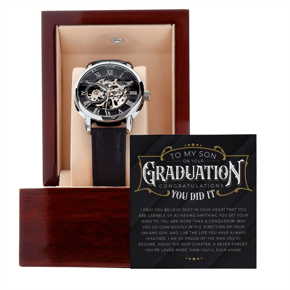 To My Son - You Did it | Men's Openwork Watch
