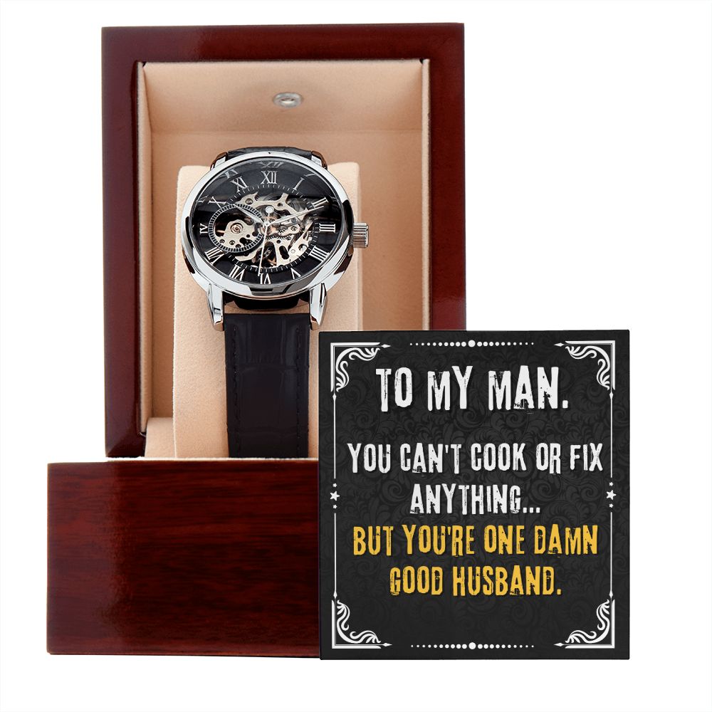 To My Danm Good Husband | Men's Openwork Watch