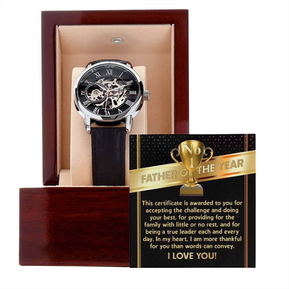Father of the Year Openwork Watch for Dad