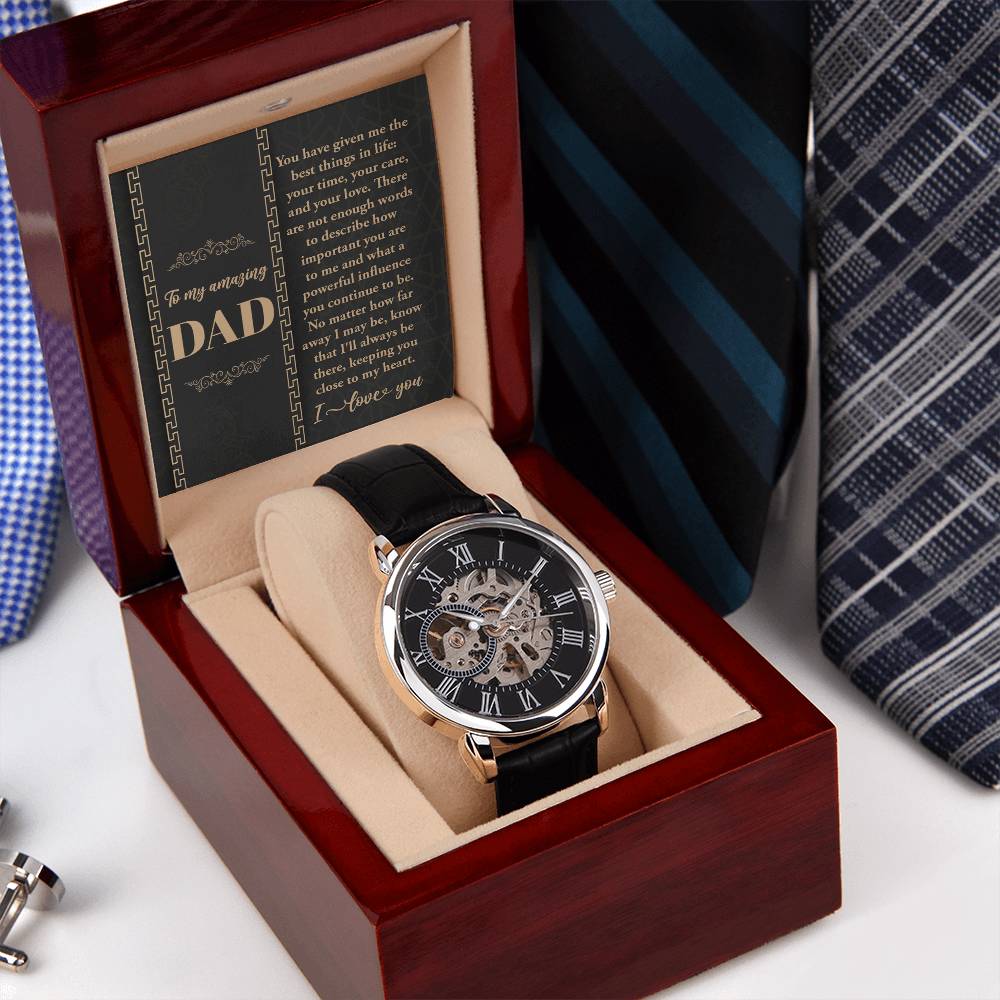 To My amazing Dad Openwork Watch