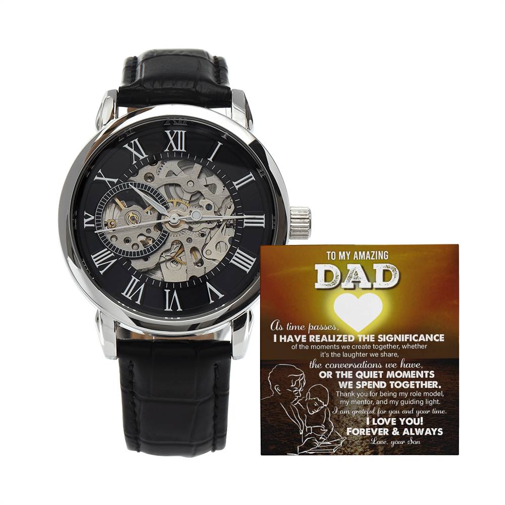 To My Amazing Dad Forever and Always Openwork Watch