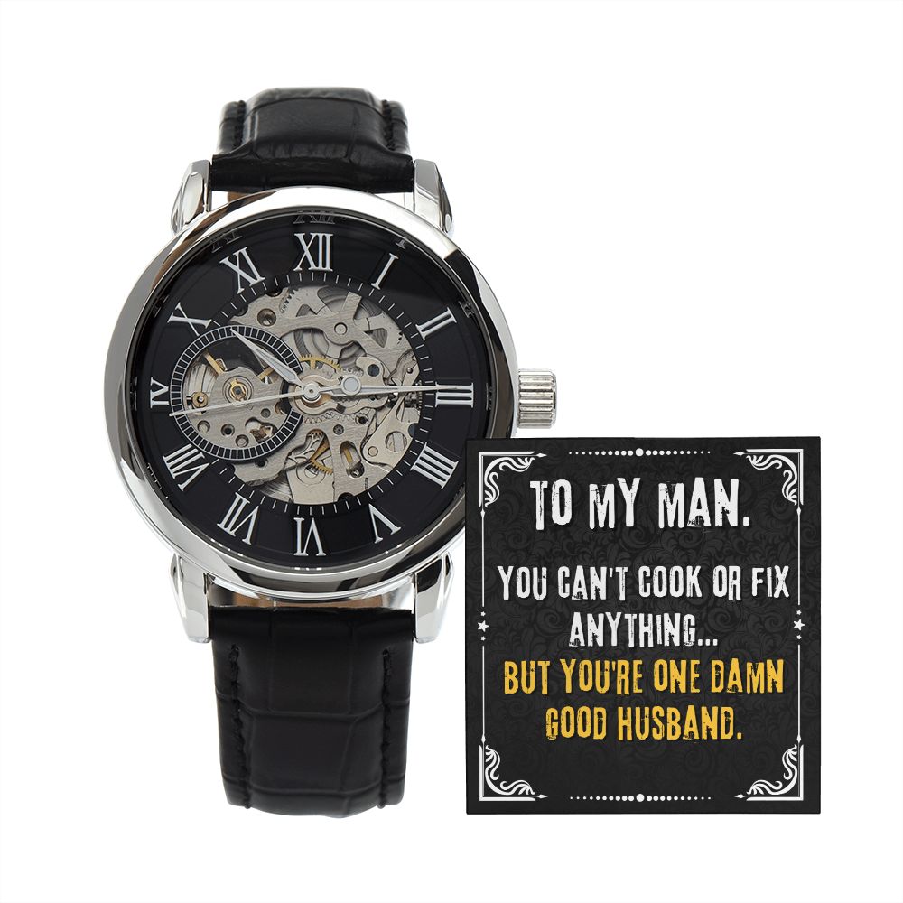 To My Danm Good Husband | Men's Openwork Watch