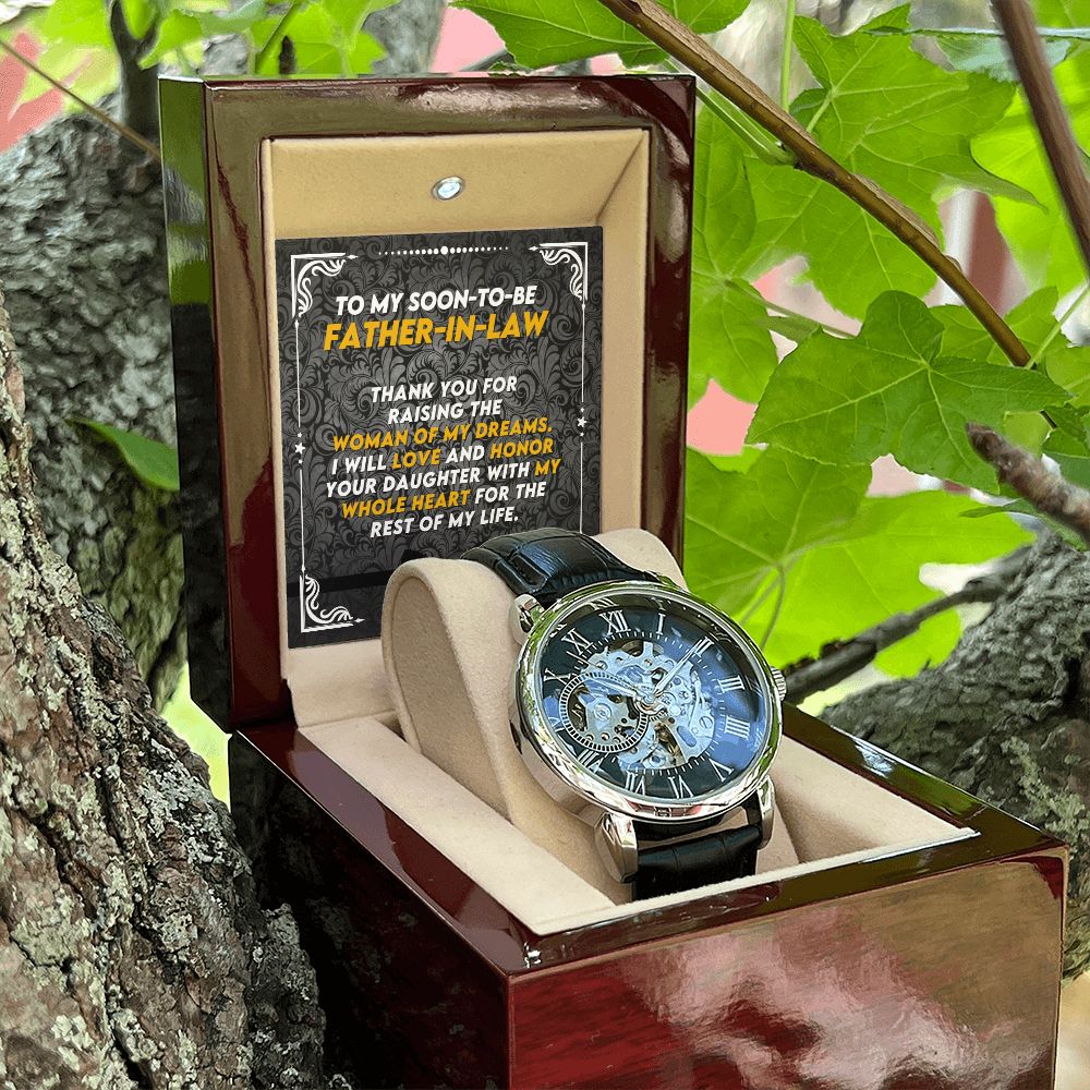 To My Father-in-law, Love and Honor | Men's Openwork Watch
