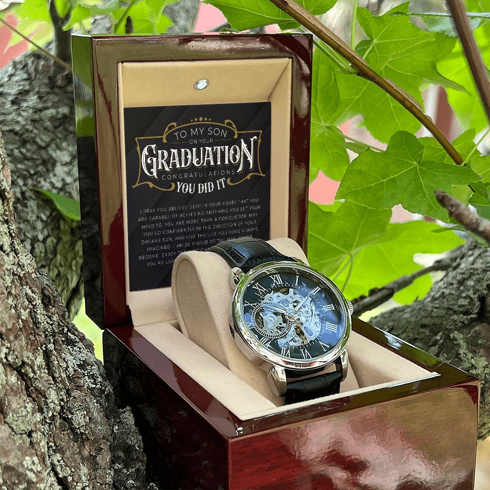 To My Son - You Did it | Men's Openwork Watch