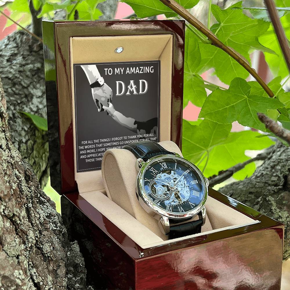 To My Amazing Dad: Openwork Watch