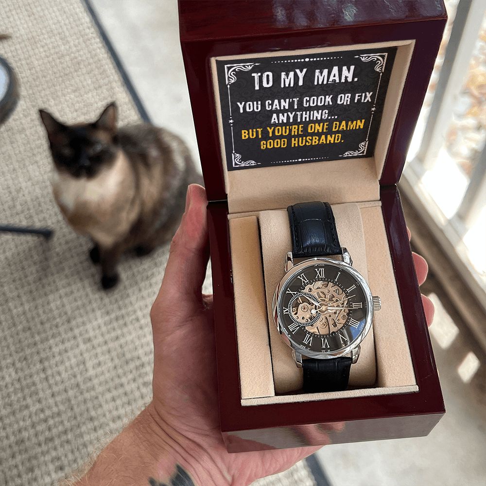 To My Danm Good Husband | Men's Openwork Watch