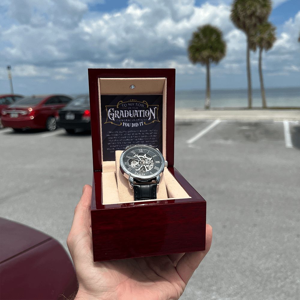 To My Son - You Did it | Men's Openwork Watch
