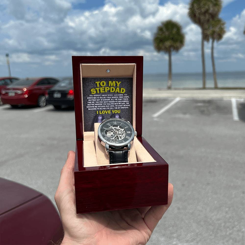 To My Stepdad, Nothing But Love Openwork Watch
