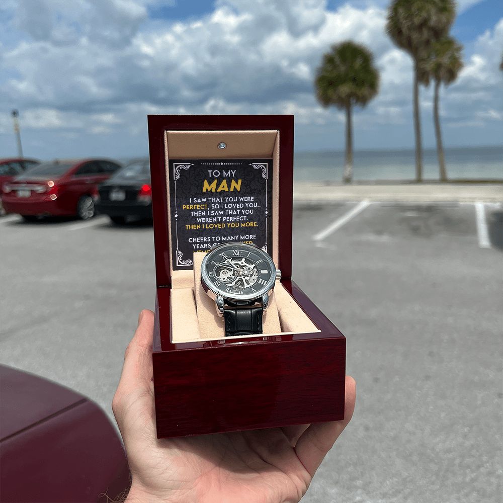 To My Man - Cherish and Memory | Men's Openwork Watch