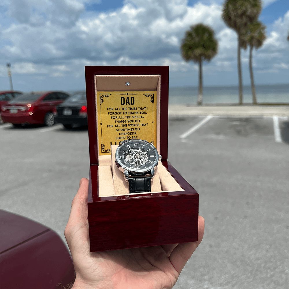Dad - All the Times I forgot | Men's Openwork Watch