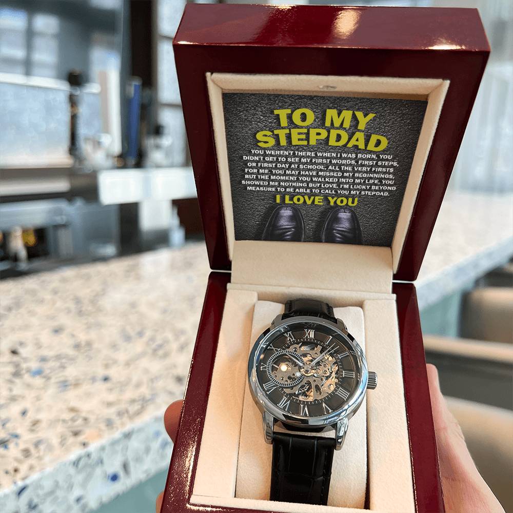 To My Stepdad, Nothing But Love Openwork Watch