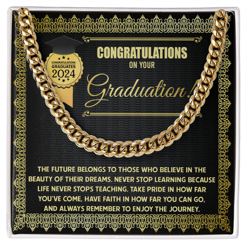 Congratulations on your Graduation Cuban Link Chain