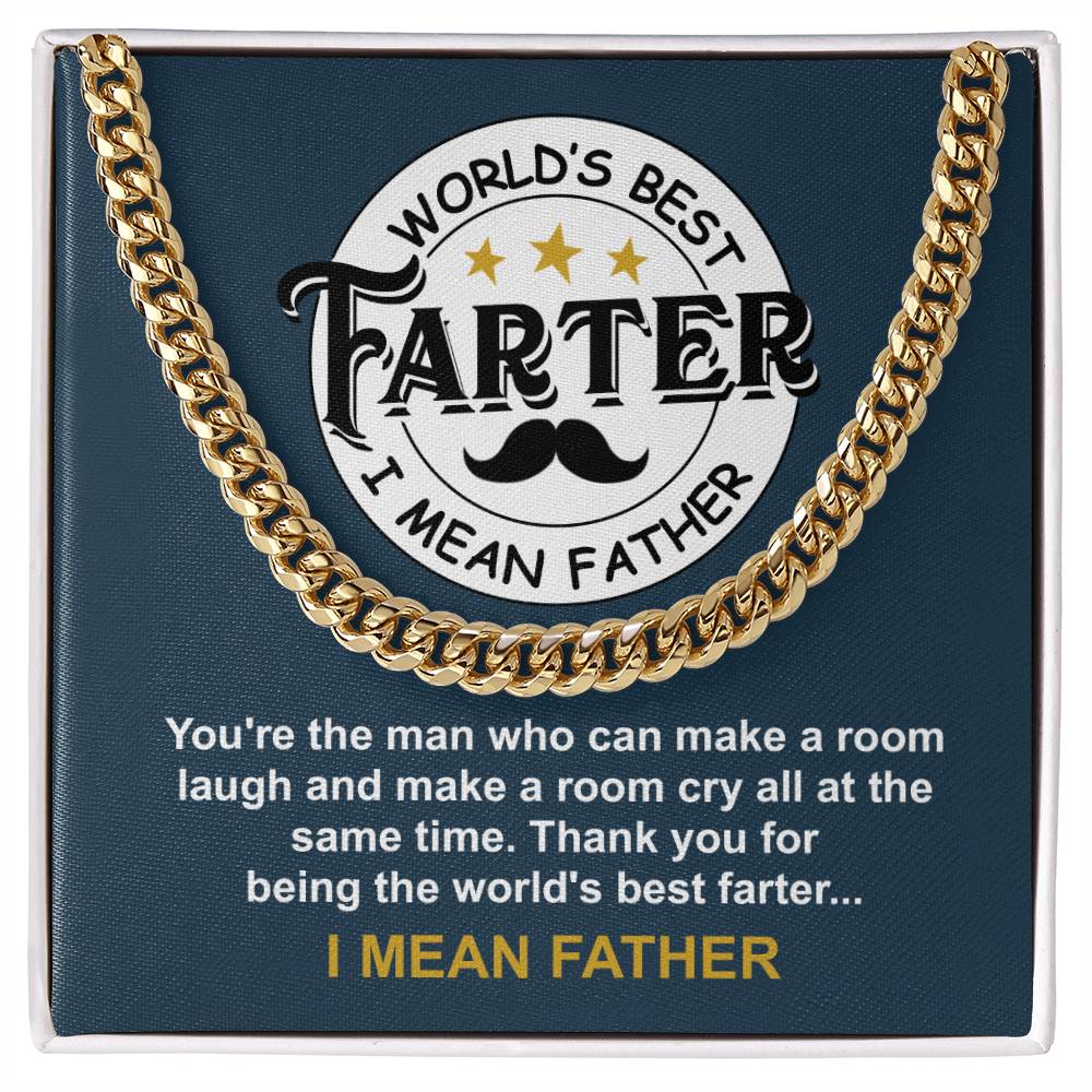 World's Best Farter Cuban Link Chain