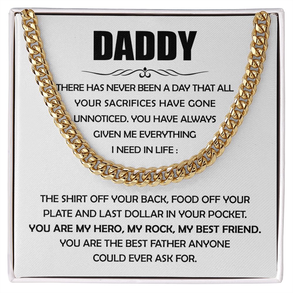 Daddy - You are my Hero | Cuban Link Chain