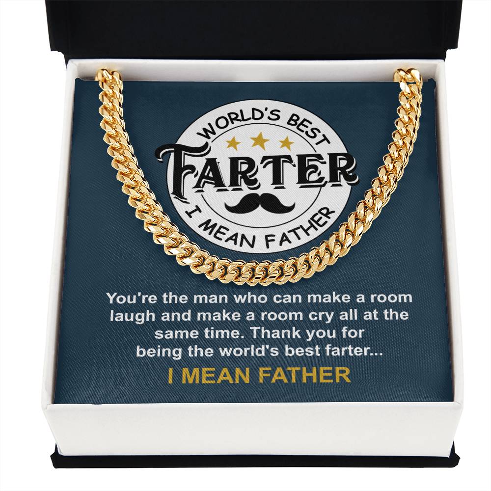 World's Best Farter Cuban Link Chain