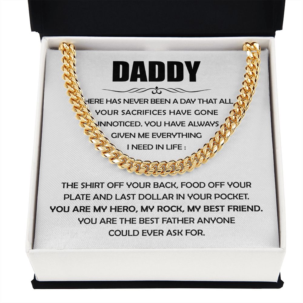Daddy - You are my Hero | Cuban Link Chain