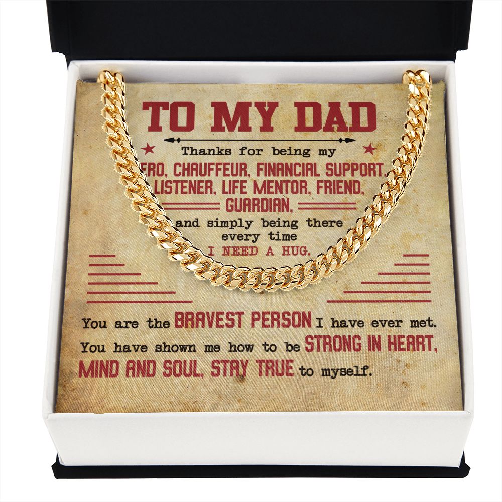 To My Dad - My Hero | Cuban Link Chain