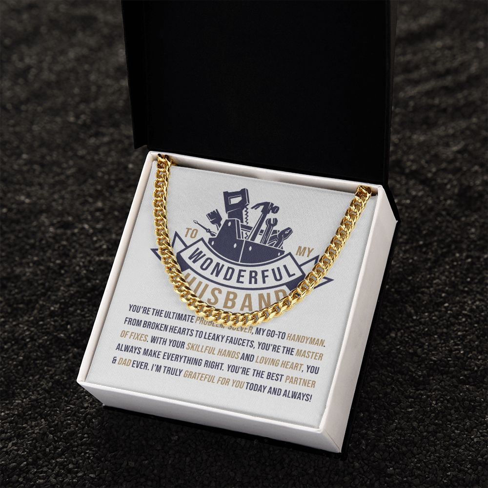 To My wonderful Husband | Cuban Link Chain